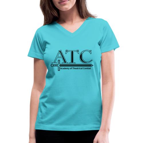Academy of Theatrical Combat (Black) - Women's V-Neck T-Shirt