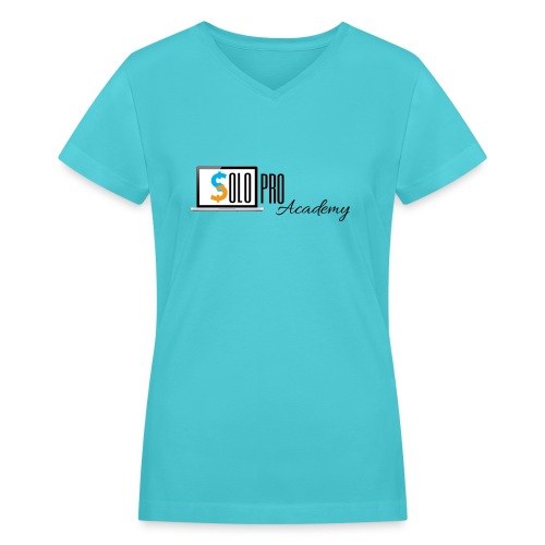 Solopro Academy tshirt - Women's V-Neck T-Shirt