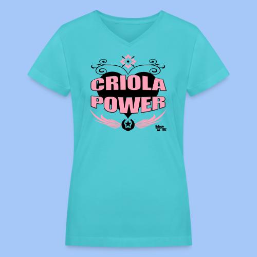 criolapower1 - Women's V-Neck T-Shirt