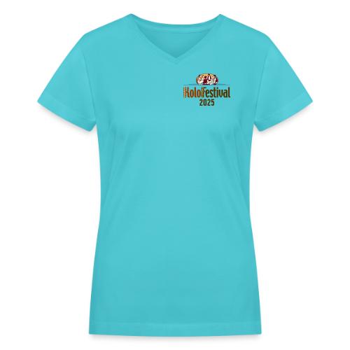 Kolo 2025 With Back (in blue) - Women's V-Neck T-Shirt