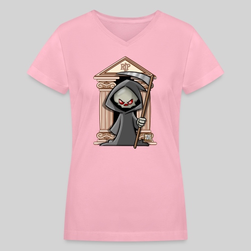 Grim Reaper's Crypt - Women's V-Neck T-Shirt