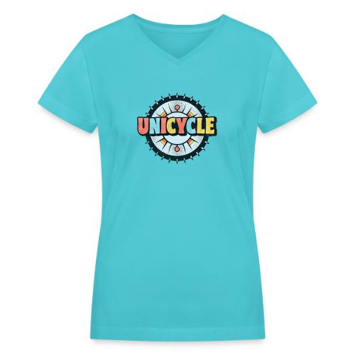 Unicycle Spike - Women's V-Neck T-Shirt