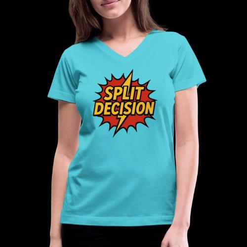SD SUPER HERO LOGO 1 - Women's V-Neck T-Shirt