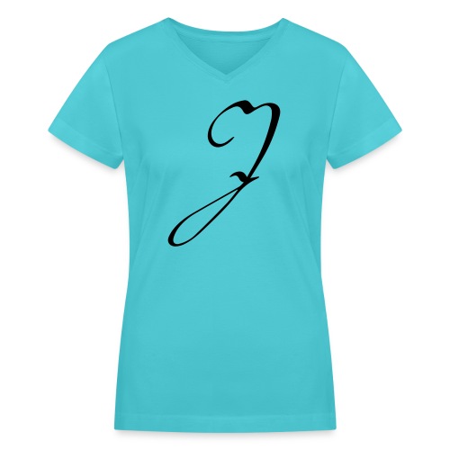 Letter J - Women's V-Neck T-Shirt