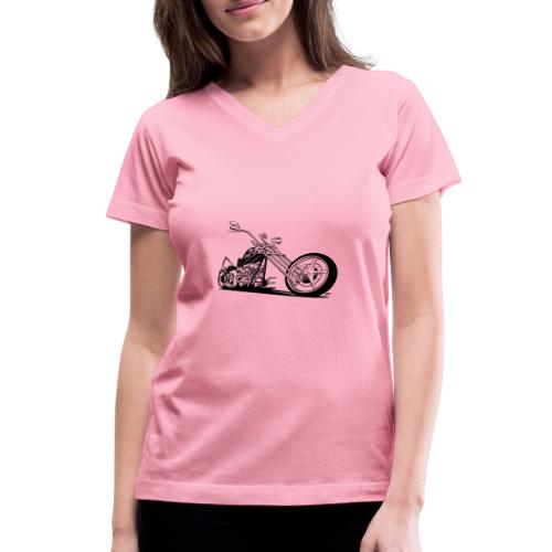 Custom American Chopper Motorcycle - Women's V-Neck T-Shirt