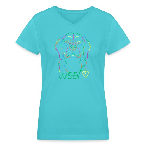 Woof - Women's V-Neck T-Shirt