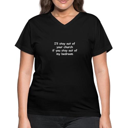 Church - Bedroom - Women's V-Neck T-Shirt
