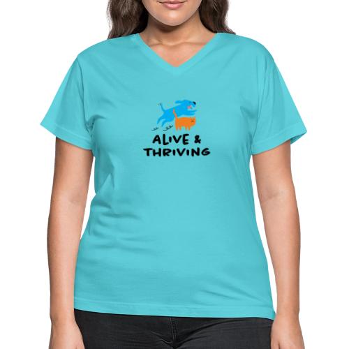 Alive Thriving Animal Behavior Program - Women's V-Neck T-Shirt
