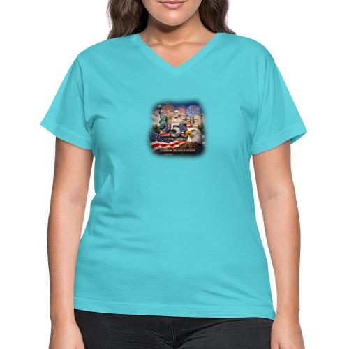 1776-2026 | Celebrating 250 Years of Freedom - Women's V-Neck T-Shirt