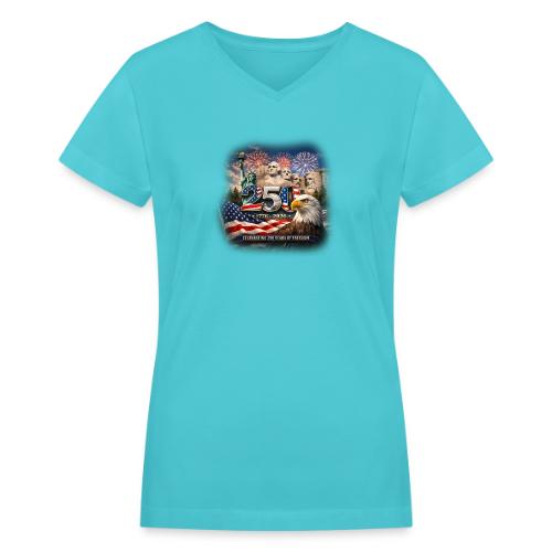 1776-2026 | Celebrating 250 Years of Freedom - Women's V-Neck T-Shirt