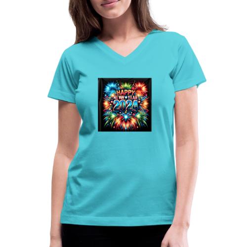 I hope 2024 is an incredible part of your story! - Women's V-Neck T-Shirt