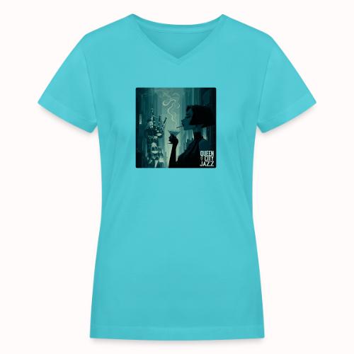 QCPB Jazz - Women's V-Neck T-Shirt