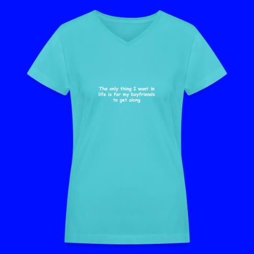 Get Along - Boyfriends - Women's V-Neck T-Shirt