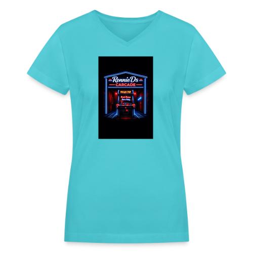 Carcadelogo3 - Women's V-Neck T-Shirt