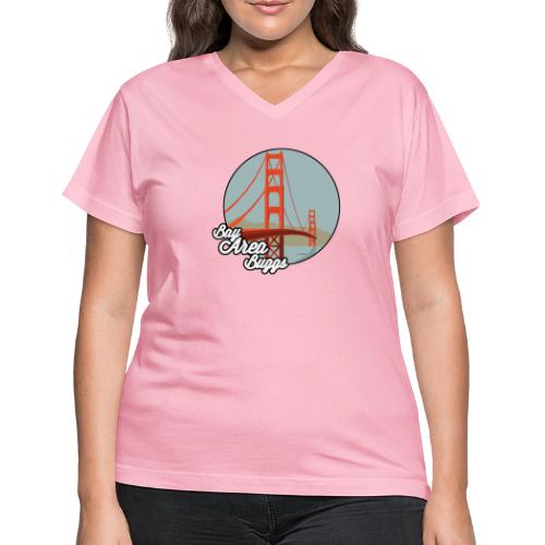 Bay Area Buggs Bridge Design - Women's V-Neck T-Shirt