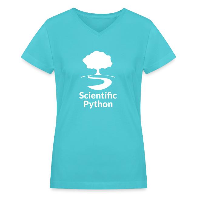 scientific python white logo tee