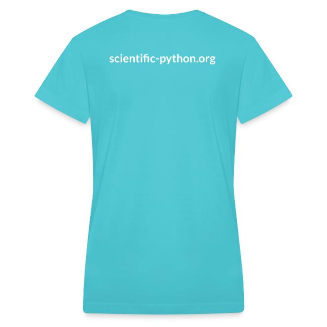 scientific python white logo tee