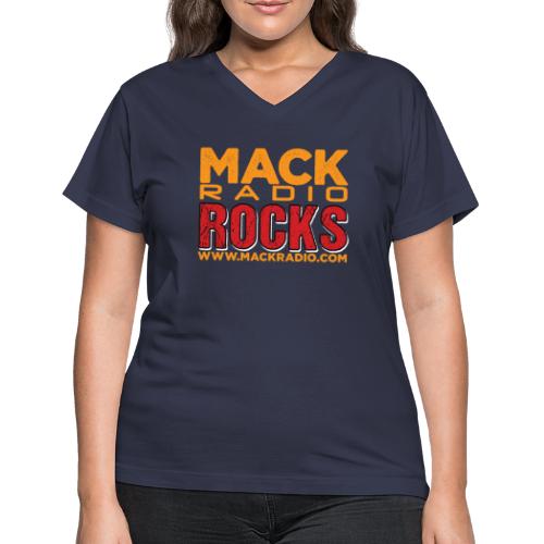 MACKRadioRocks_2 - Women's V-Neck T-Shirt