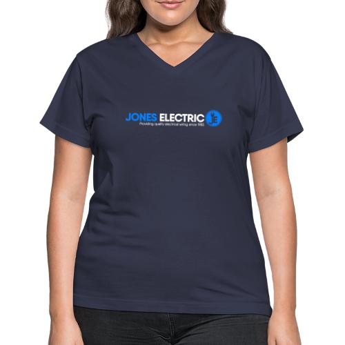 Jones Electric Logo VectorW - Women's V-Neck T-Shirt