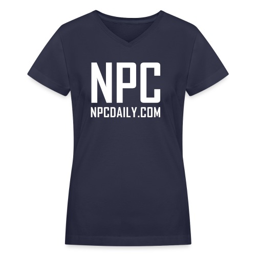 N P C with site - Women's V-Neck T-Shirt