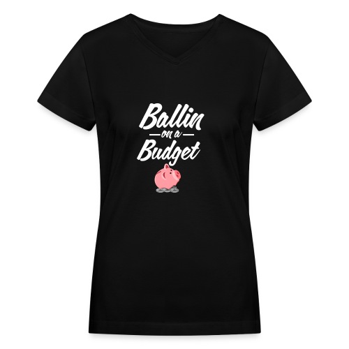 ballin white - Women's V-Neck T-Shirt