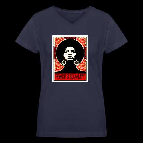 Afro Power & Equality - Women's V-Neck T-Shirt