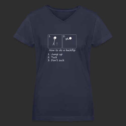 How to backflip (Inverted) - Women's V-Neck T-Shirt