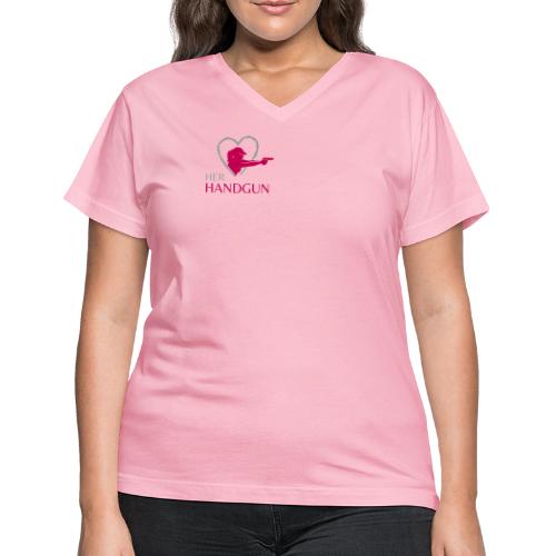 HH Two-Tone Logo - - Women's V-Neck T-Shirt