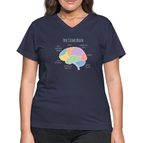 The True Crime Brain - Women's V-Neck T-Shirt
