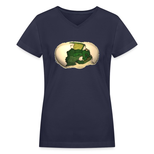 The Emerald Dragon of Nital - Women's V-Neck T-Shirt