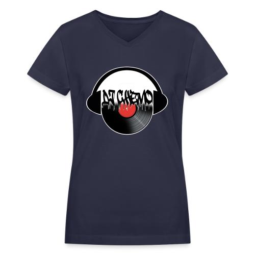 DJ Chemo Logo - Women's V-Neck T-Shirt