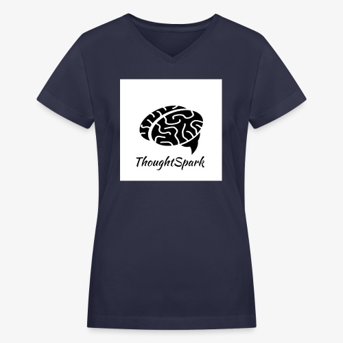 Newest, Simplest ThoughtSpark Logo - Women's V-Neck T-Shirt