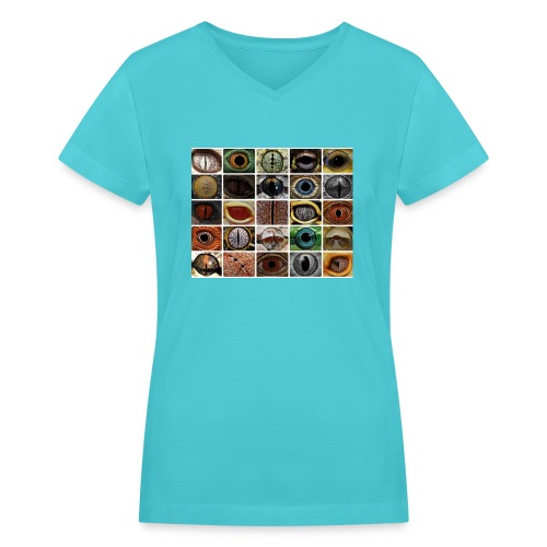 Reptilian Eyes - Women's V-Neck T-Shirt