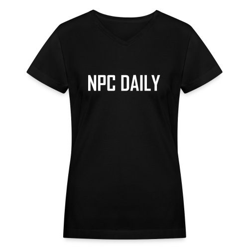 N P C Daily Full Logo - Women's V-Neck T-Shirt