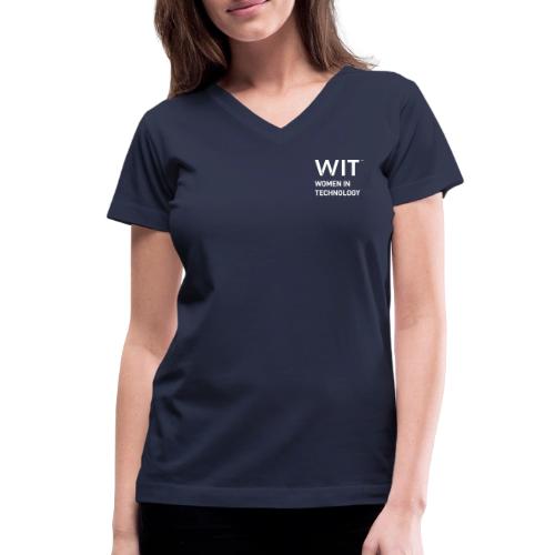 WIT Main Logo - Women's V-Neck T-Shirt