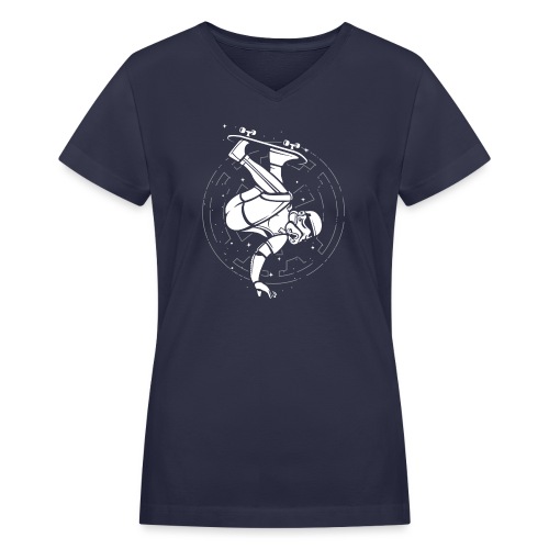 Stormtrooper Skateboarder - Women's V-Neck T-Shirt