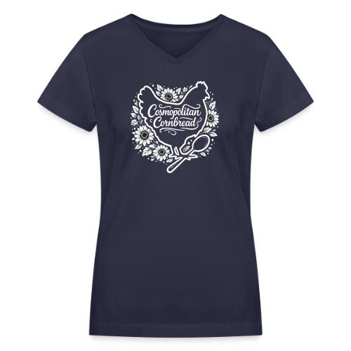 2026 Floral Cosmopolitan Cornbread - Women's V-Neck T-Shirt