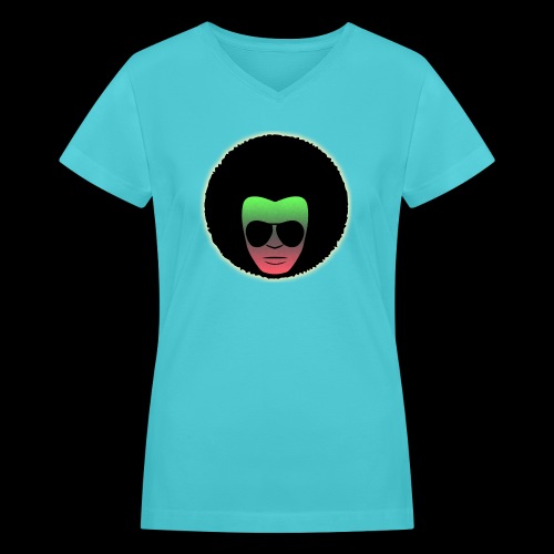 Afro Shades - Women's V-Neck T-Shirt