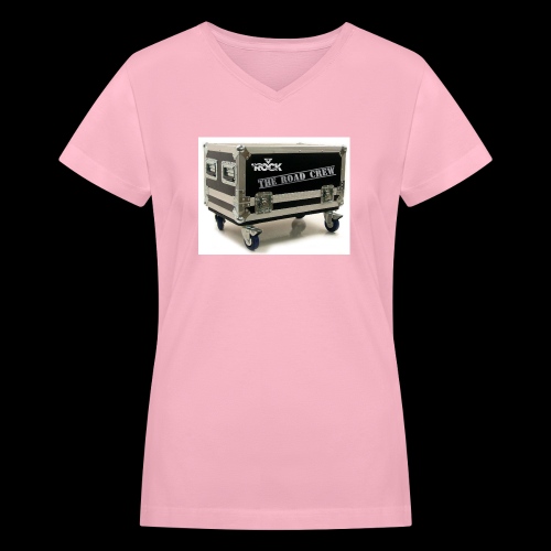 Eye rock road crew Design - Women's V-Neck T-Shirt