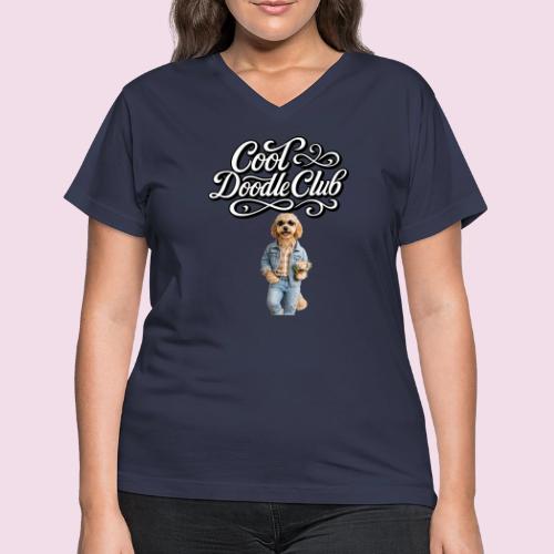 Cool Doodle Club | Goldendoodle Lover Design - Women's V-Neck T-Shirt