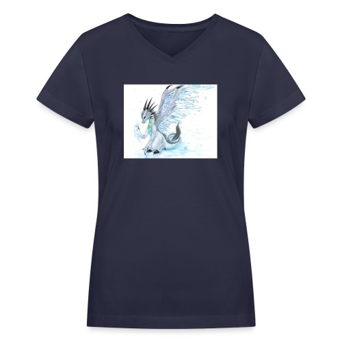 Little dude griffins and dragons 30659635 1004 791 - Women's V-Neck T-Shirt