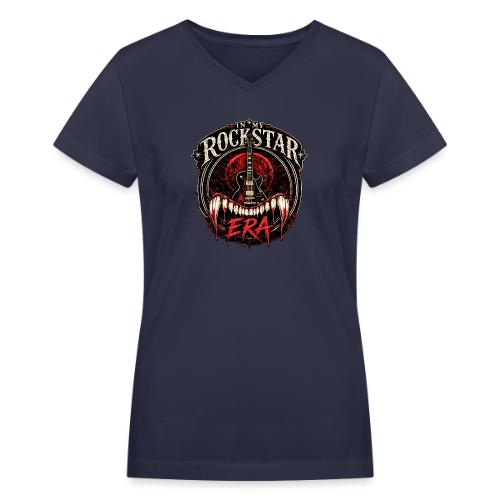 In my (Vampire) Rockstar Era - Women's V-Neck T-Shirt