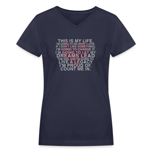 COUNT ME IN HEART SHIRT 2015 png - Women's V-Neck T-Shirt