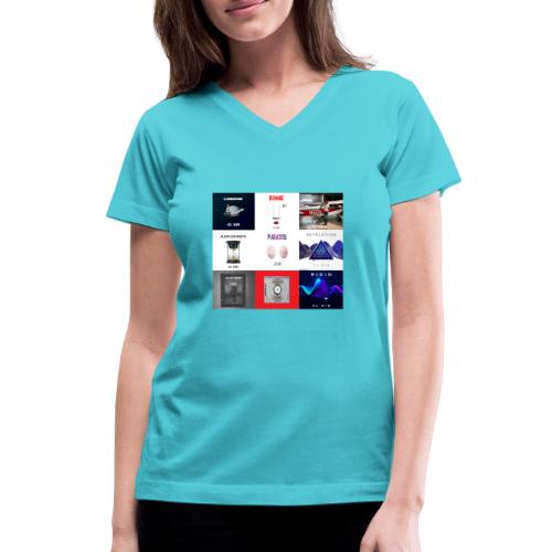 Album Art Mosaic - Women's V-Neck T-Shirt