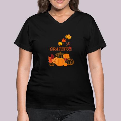 Grateful - Women's V-Neck T-Shirt