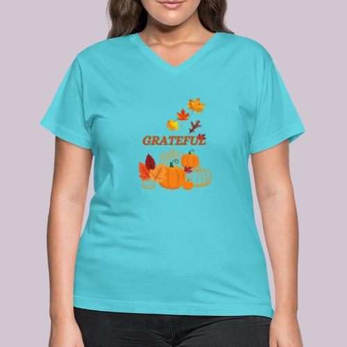 Grateful - Women's V-Neck T-Shirt