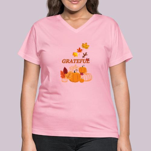 Grateful - Women's V-Neck T-Shirt