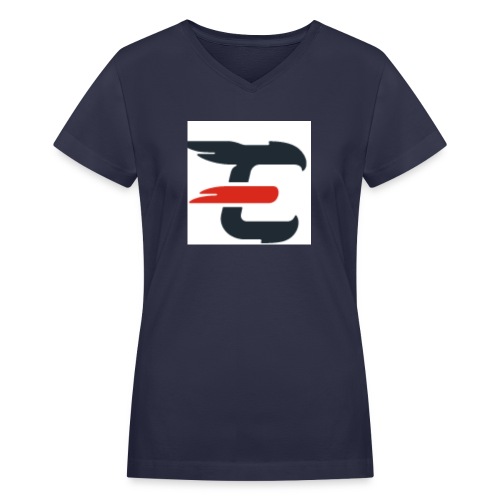 exxendynce logo - Women's V-Neck T-Shirt