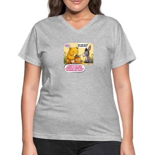 Honey Bear - Fire Tyrants - Women's V-Neck T-Shirt