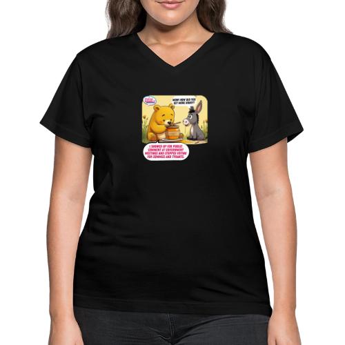 Honey Bear - Fire Tyrants - Women's V-Neck T-Shirt